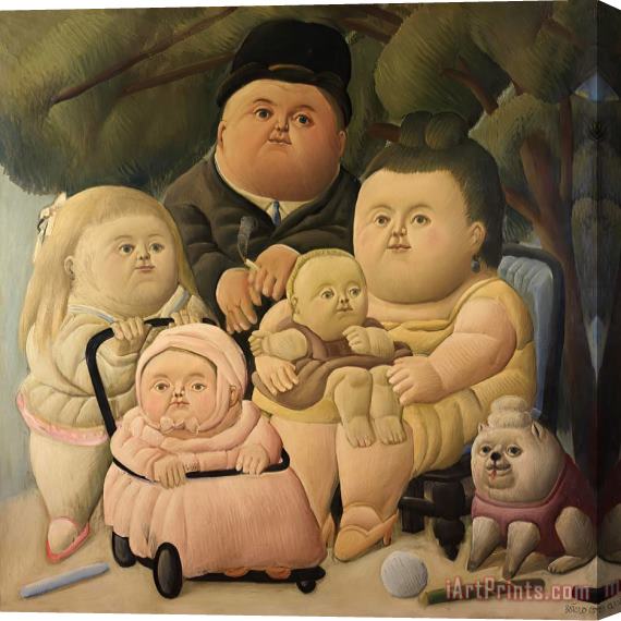 Fernando Botero Family V Stretched Canvas Print / Canvas Art