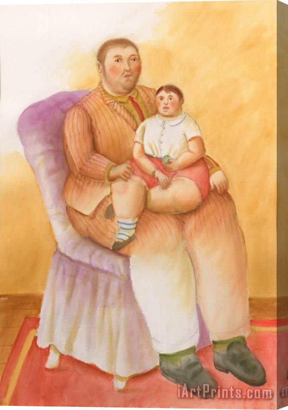 Fernando Botero Father And Son, 2009 Stretched Canvas Print / Canvas Art