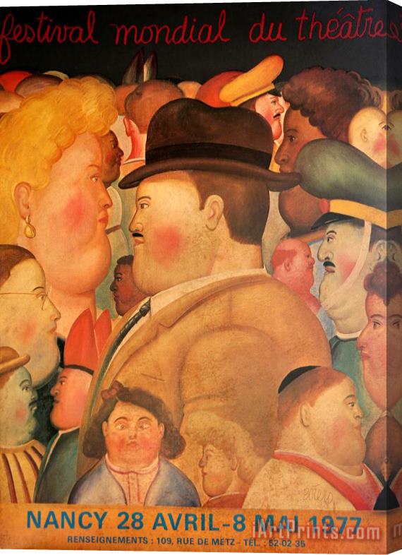 Fernando Botero Festival Mondial Du Theatre, 1977 Stretched Canvas Painting / Canvas Art