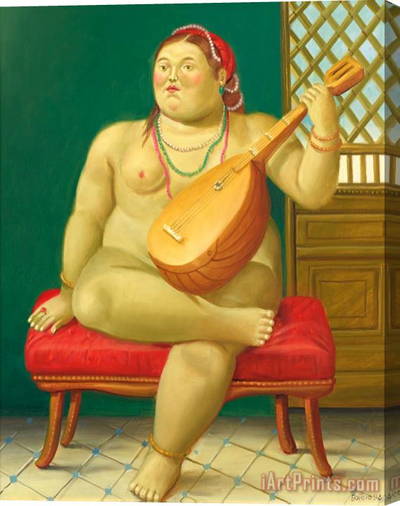 Fernando Botero L'odalisque, 1998 Stretched Canvas Painting / Canvas Art
