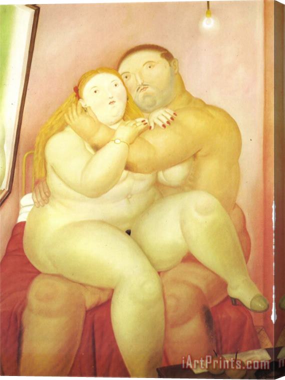 fernando botero Lovers 2 Stretched Canvas Painting / Canvas Art