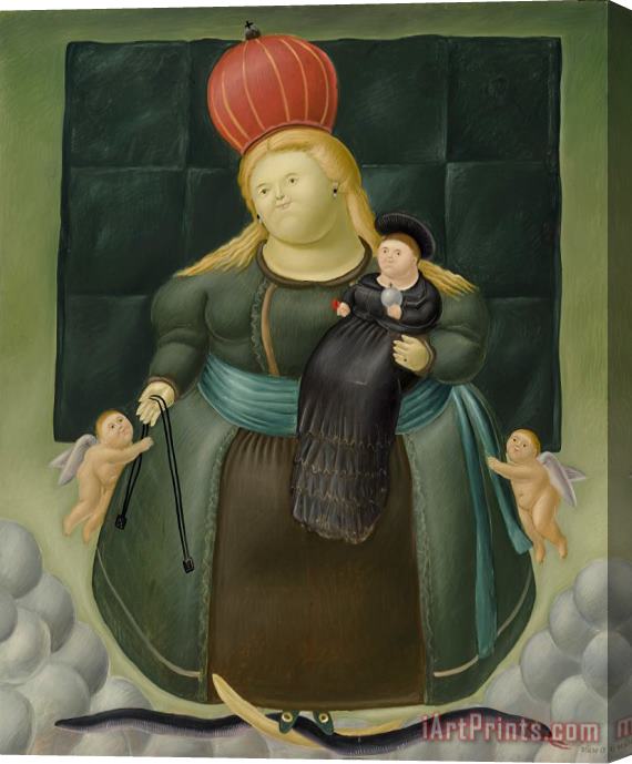 Fernando Botero Madonna And Child (nuestra Senora Del Carmen), 1967 Stretched Canvas Painting / Canvas Art