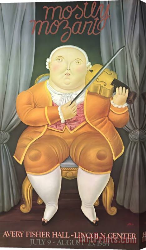 Fernando Botero Mostly Mozart, 1984 Stretched Canvas Painting / Canvas Art