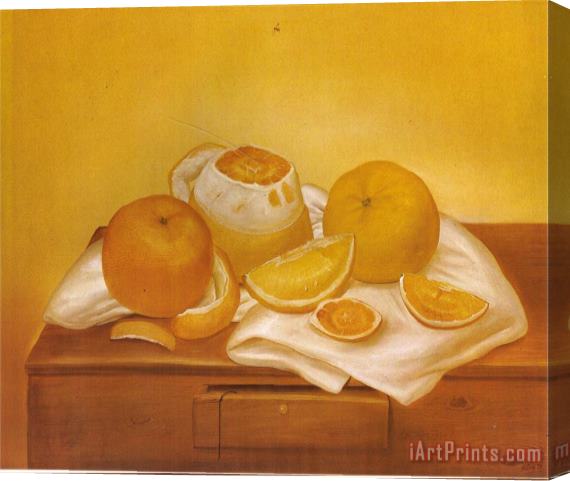 fernando botero Oranges Stretched Canvas Print / Canvas Art