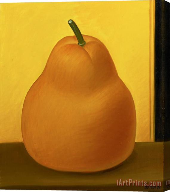 Fernando Botero Pear, 1990 Stretched Canvas Print / Canvas Art