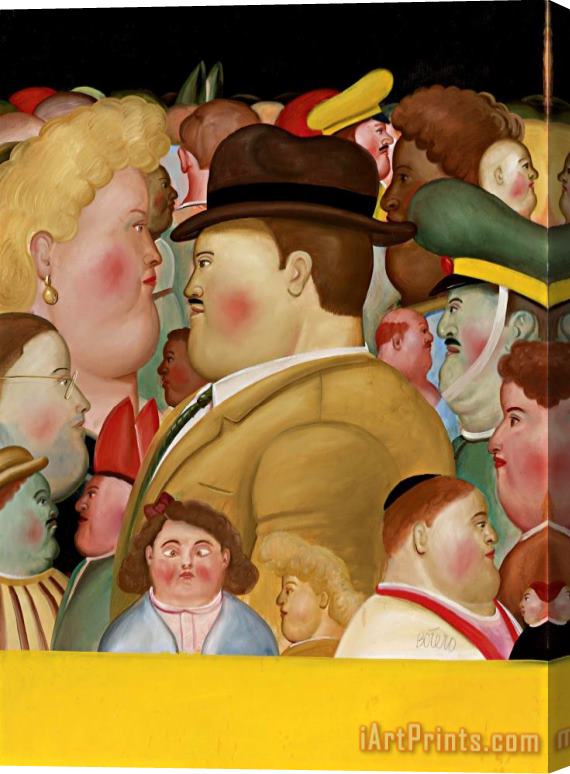 Fernando Botero Personnages De Theatre Stretched Canvas Print / Canvas Art