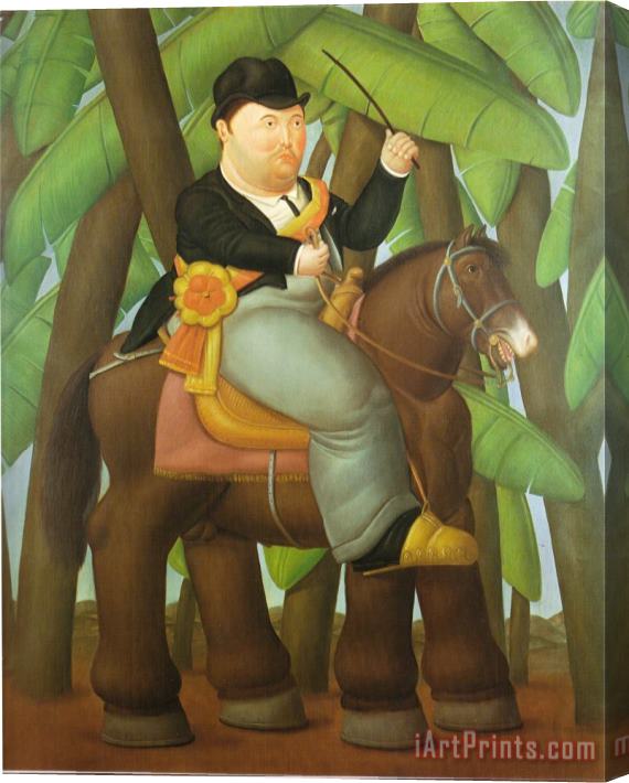 fernando botero President Stretched Canvas Painting / Canvas Art