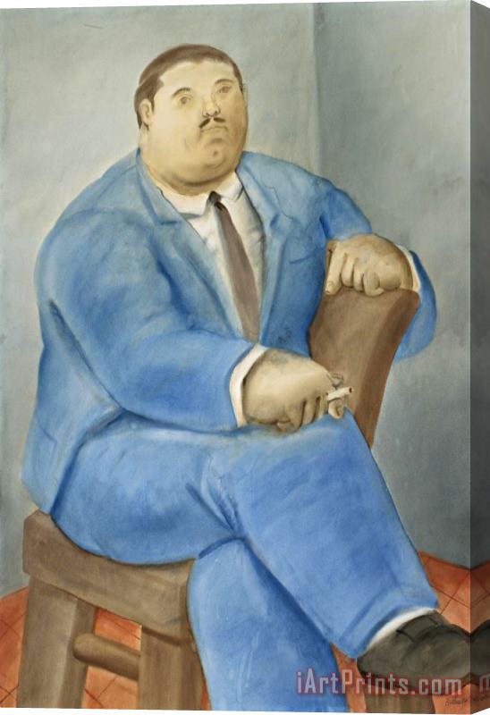 Fernando Botero Seated Man, 1980 Stretched Canvas Print / Canvas Art