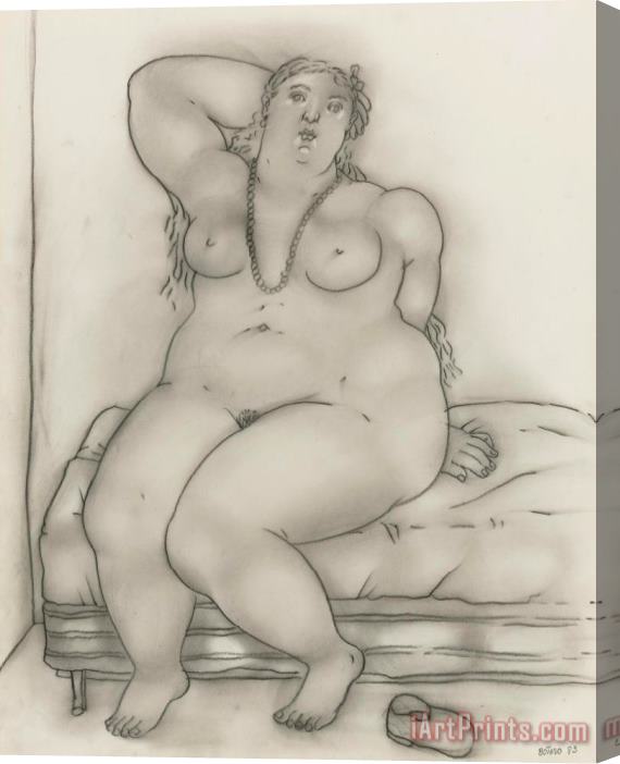 Fernando Botero Seated Woman, 1983 Stretched Canvas Print / Canvas Art