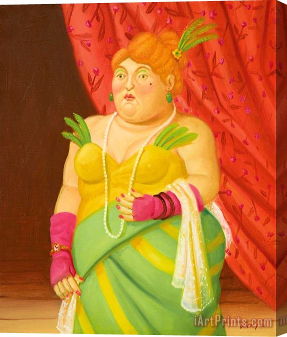 Fernando Botero Society Lady, 2000 Stretched Canvas Painting / Canvas Art