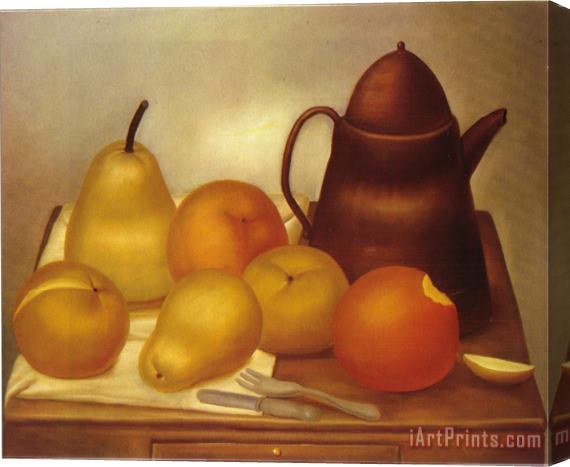 fernando botero Still Life with Coffee Pot Stretched Canvas Painting / Canvas Art