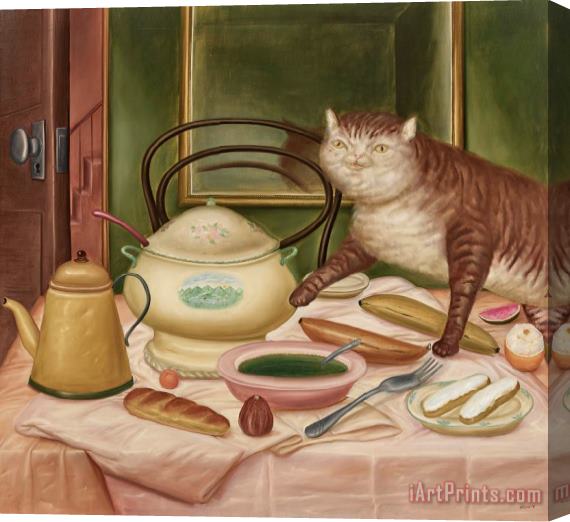 fernando botero Still Life with Green Soup Stretched Canvas Painting / Canvas Art