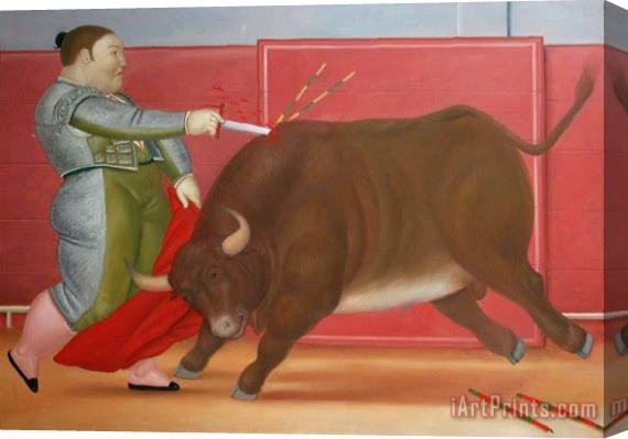 Fernando Botero The Lunge, 1984 Stretched Canvas Print / Canvas Art