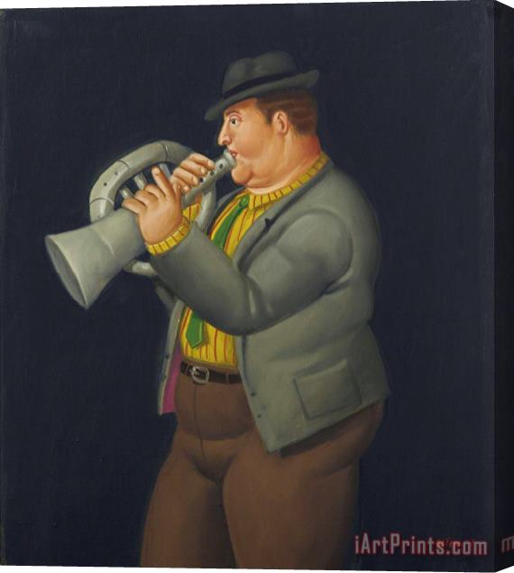 Fernando Botero Trumpet Player, 2007 Stretched Canvas Print / Canvas Art