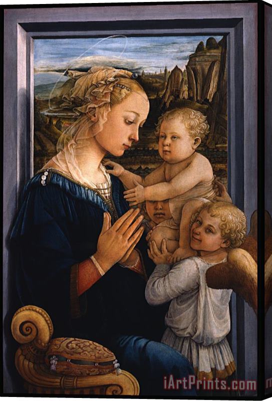 Filippo Lippi Madonna Col Bambino E Due Angeli Stretched Canvas Print / Canvas Art