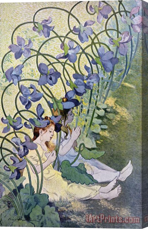 Firmin Bouisset The Violets Lively Flowers Stretched Canvas Print / Canvas Art