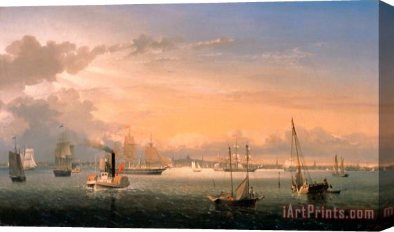 Fitz Henry Lane Boston Harbor Stretched Canvas Print / Canvas Art