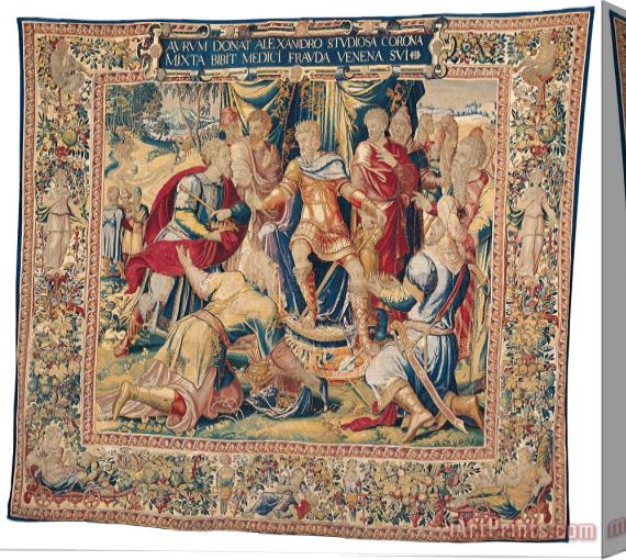 Flemish Manufactory Episode From The Life of Alexander The Great Stretched Canvas Print / Canvas Art