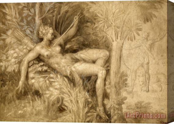 Fontainebleau School Procris And Cephalus Stretched Canvas Print / Canvas Art