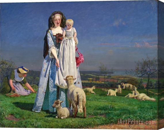 Ford Madox Brown Pretty Baa Lambs Stretched Canvas Print / Canvas Art