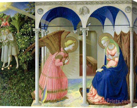 Fra Angelico The Annunciation Stretched Canvas Painting / Canvas Art