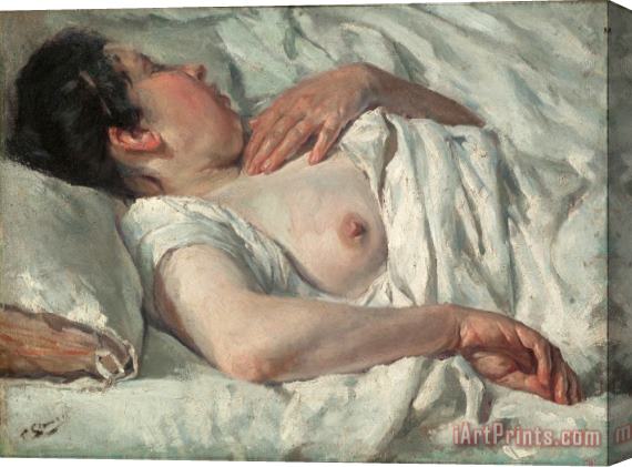 Francesc Gimeno Woman Sleeping Stretched Canvas Painting / Canvas Art