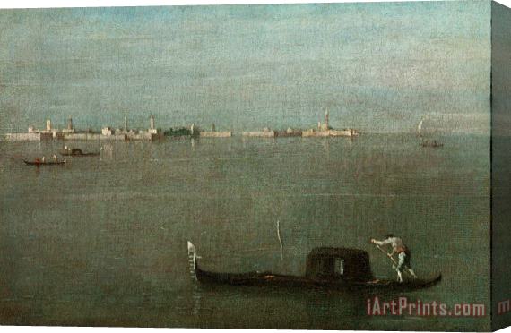 Francesco Guardi Gondolas on The Lagoon (grey Lagoon) Stretched Canvas Print / Canvas Art