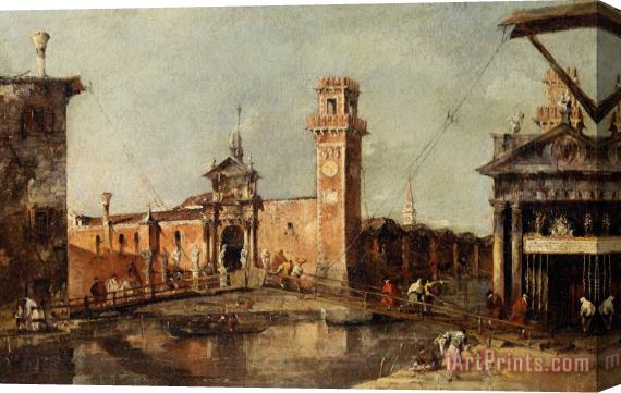 Francesco Guardi The Entrance to The Arsenal in Venice Stretched Canvas Print / Canvas Art