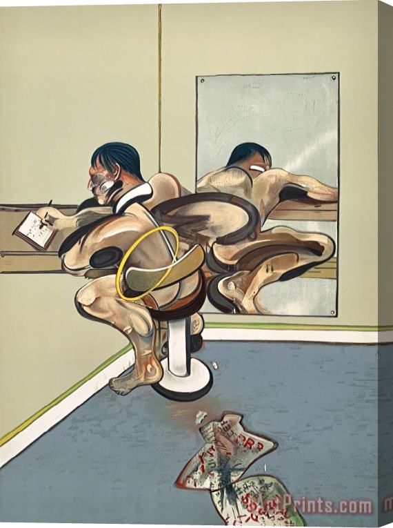Francis Bacon Figure Writing Reflected in a Mirror, 1977 Stretched Canvas Print / Canvas Art