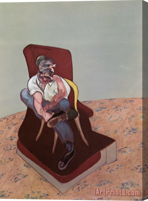 Francis Bacon Lithograph 'lucian Freud', 1966 Stretched Canvas Painting / Canvas Art