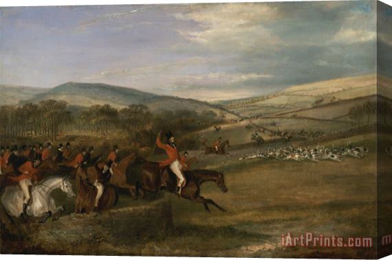 Francis Calcraft Turner The Berkeley Hunt, 1842 Full Cry Stretched Canvas Print / Canvas Art