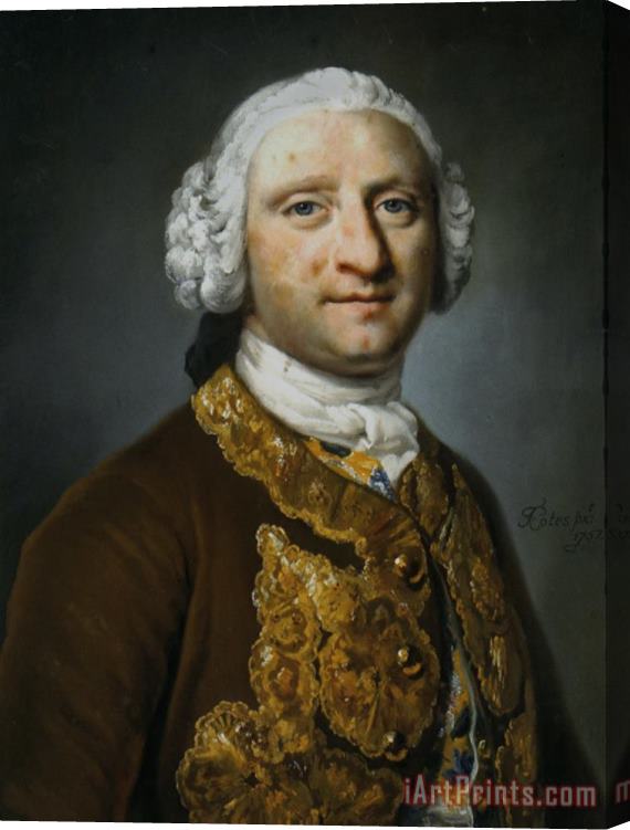 Francis Cotes Portrait of a Gentleman Stretched Canvas Painting / Canvas Art