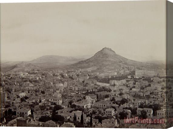 Francis Frith View of Athens From The Acropolis with Lycabettus Hill in The Background Stretched Canvas Print / Canvas Art