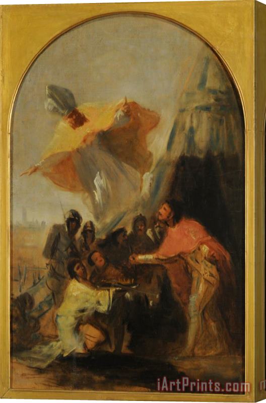 Francisco De Goya Aparicion De San Isidoro Al Rey Fernando El Santo Ante Los Muros De Sevilla Stretched Canvas Print / Canvas Art