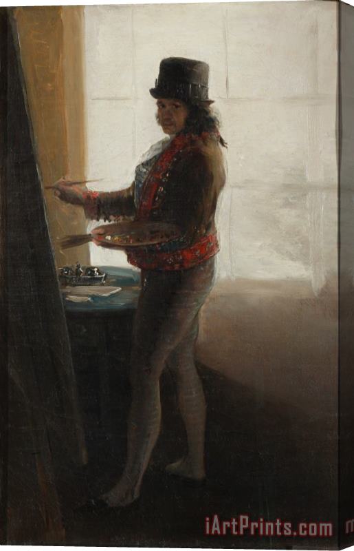 Francisco De Goya Autorretrato Ante El Caballete Stretched Canvas Print / Canvas Art