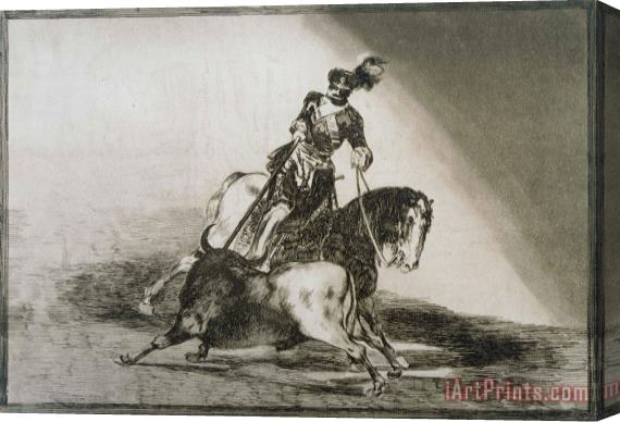 Francisco De Goya Charles Quint Lancant Un Taureau Stretched Canvas Print / Canvas Art