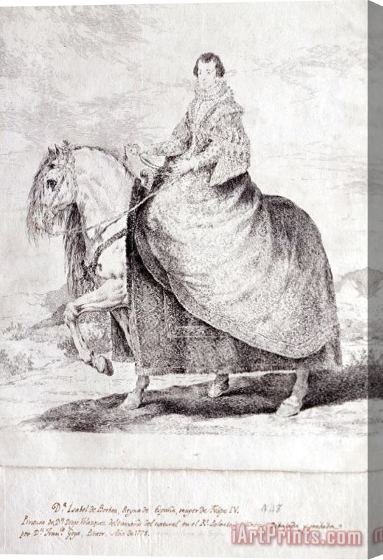 Francisco De Goya Isabel De Borbon, Queen of Spain, on Horseback Stretched Canvas Print / Canvas Art