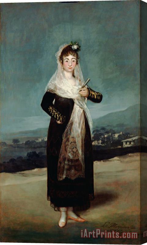 Francisco De Goya Portrait of The Marquesa De Santiago Stretched Canvas Print / Canvas Art