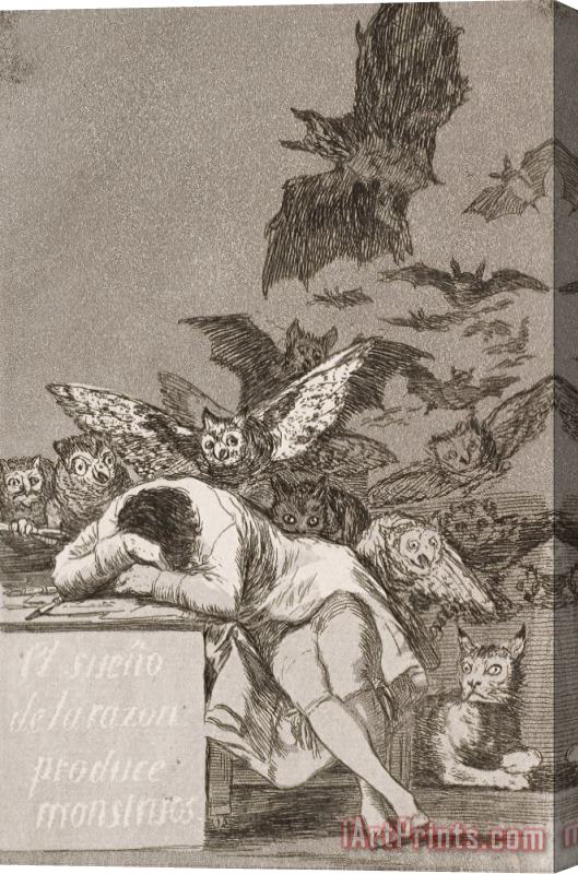 Francisco De Goya The Sleep of Reason Produces Monsters (no. 43), From Los Caprichos Stretched Canvas Painting / Canvas Art