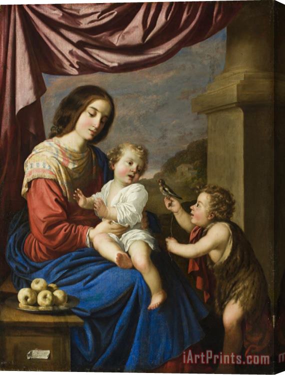 Francisco de Zurbaran Madonna And Child with The Infant Saint John Stretched Canvas Print / Canvas Art