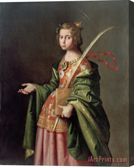 Francisco de Zurbaran Saint Elizabeth of Thuringia Stretched Canvas Print / Canvas Art