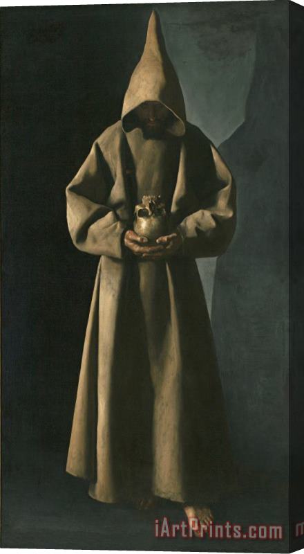 Francisco de Zurbaran Saint Francis of Assisi in His Tomb Stretched Canvas Painting / Canvas Art