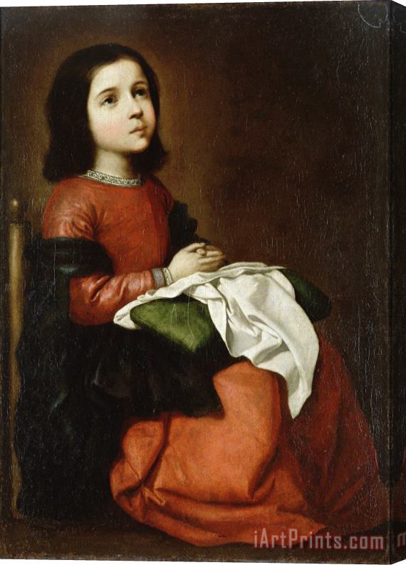 Francisco de Zurbaran Virgin Mary As a Child Stretched Canvas Painting / Canvas Art
