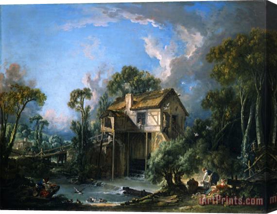 Francois Boucher Mill at Charenton Stretched Canvas Print / Canvas Art