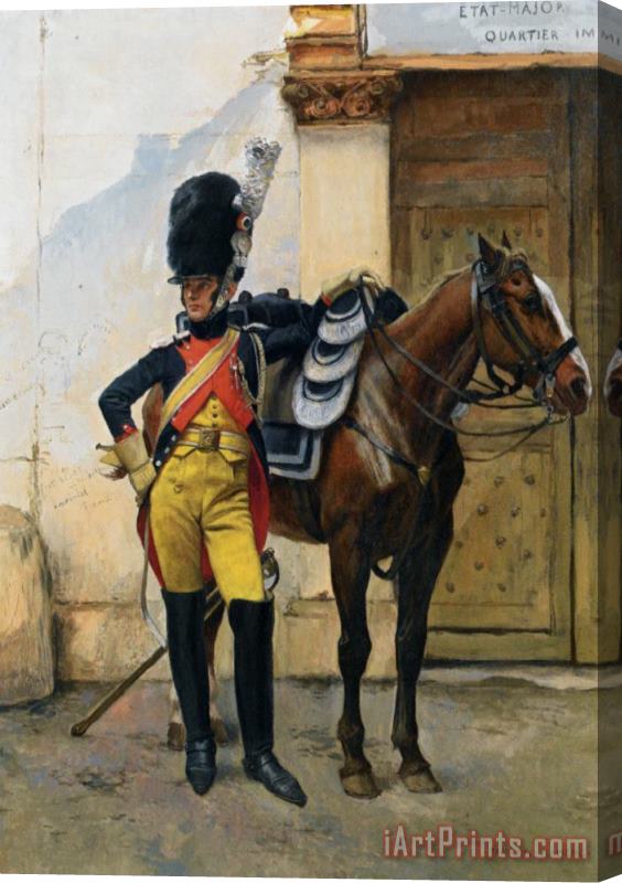 Francois Flameng An Elite Soldier of The Imperial Guard Stretched Canvas Print / Canvas Art