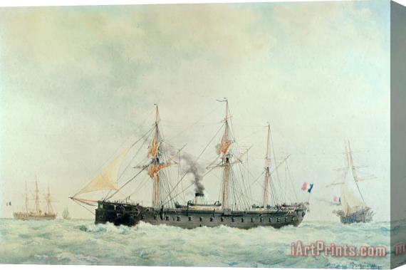 Francois Geoffroy Roux The French Battleship Stretched Canvas Print / Canvas Art