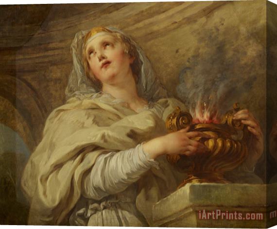 Francois Lemoyne Vestal Virgin Stretched Canvas Painting / Canvas Art