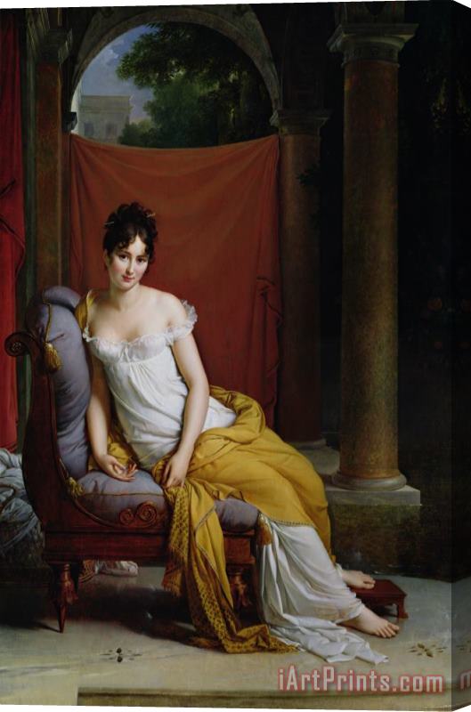Francois Pascal Simon Gerard Portrait of Madame Recamier Stretched Canvas Painting / Canvas Art
