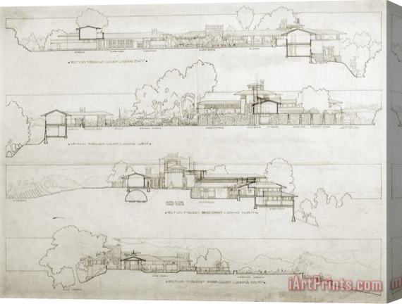 Frank Lloyd Wright Frank Lloyd Wright Home & Studio, Taliesin Ii, Spring Green, Wi Stretched Canvas Print / Canvas Art