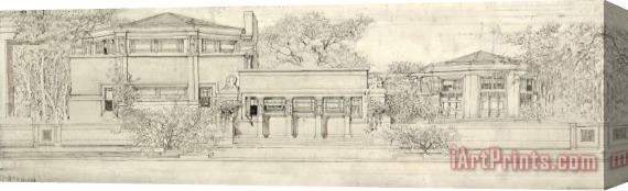 Frank Lloyd Wright Oak Park Studio of Frank Lloyd Wright Stretched Canvas Print / Canvas Art